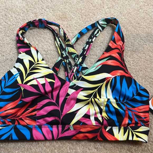 Id Ideology Women's Fern Low Impact Sports Bra, Fern Black, Large - Picture 3 of 10